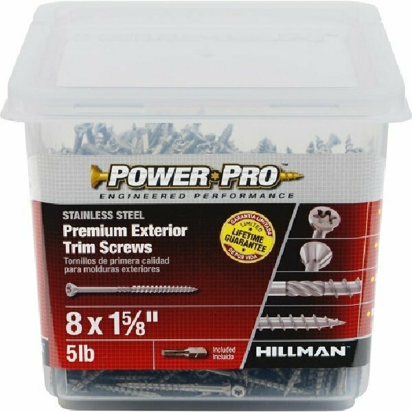 Power Pro TRIM SCREW 8X3 in. 5# SS 48646
